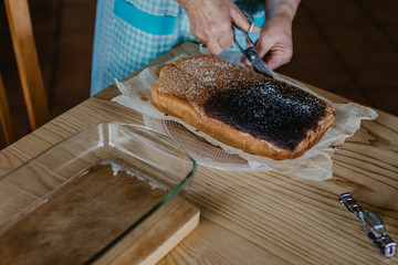 sponge cake or traditional recipe cake