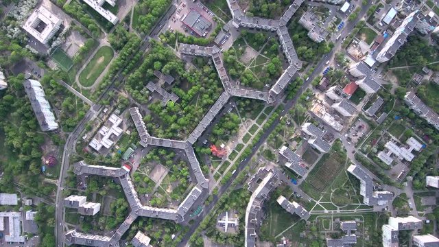 the longest house in Europe, with a bird's eye view