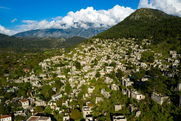 The Abandoned Ghost Town of Kayaköy, South-West Turkey.