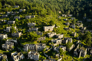 The Abandoned Ghost Town of Kayaköy, South-West Turkey.