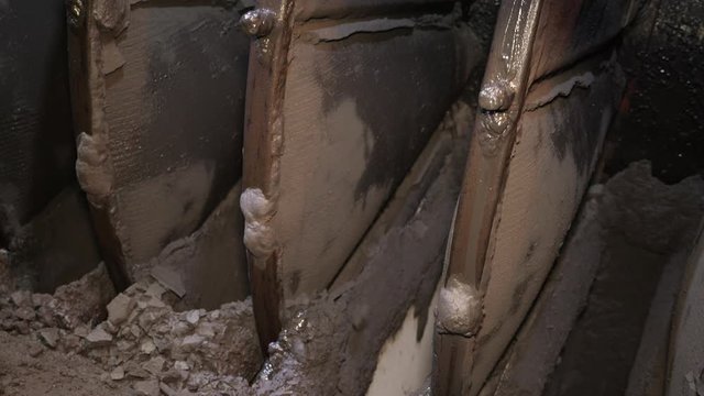 Ore processing plant. Production of iron ore concentrate using a vacuum filter.