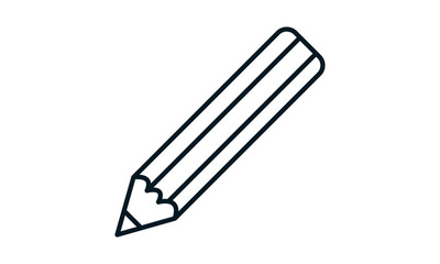 Pencil icon.High quality logo for web site design and mobile apps. Vector illustration on a white background.