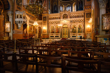 Fototapeta na wymiar Inneres der Nikolauskirche, Piräus, Athen, Griechenland