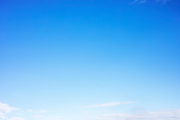 Fantastic soft white clouds against blue sky and copy space.