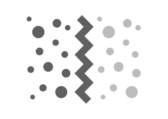 air filter with bacteria and dust vector icon