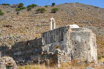 Orthodoxe Kapelle bei Aghia Roumeli,a m Ende der Samariaschlucht, Südküste von Kreta, Griechenland