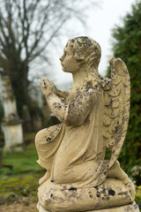 Fototapeta na wymiar Little graveyard angel