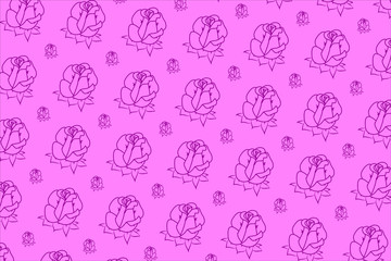 white flower Rose pattern background, illustration, vector.