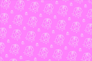 white flower Rose pattern background, illustration, vector.
