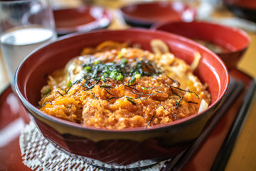 カツ丼　日本の和食