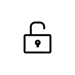 Lock vector icon, safe symbol. Simple, flat design for web or mobile app