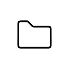 Folder vector icon, communication symbol. Simple, flat design for web or mobile app