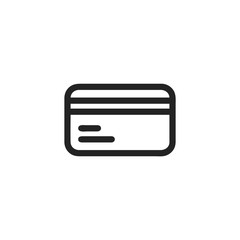Bank kard vector icon, paying symbol. Simple, flat design for web or mobile app