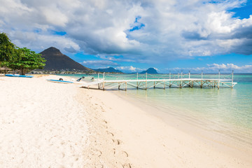 Best tropical beaches. Flic en Flac in Mauritius