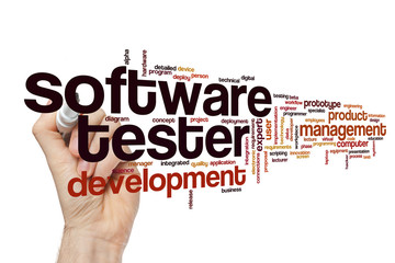 Software tester word cloud