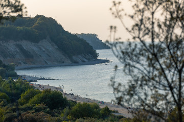 beautiful picturesque cliff by the sea on a sunny day
