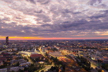 Wrocław aerial view - obrazy, fototapety, plakaty