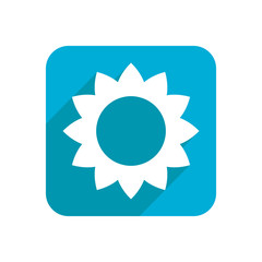 Flower, object isolated on white background. Logo or icon for design.