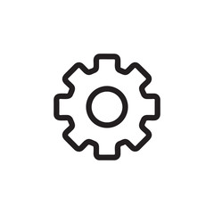 Settings vector icon, cog symbol. Simple, flat design for web or mobile app
