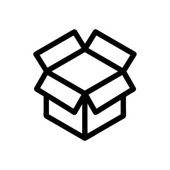 Box vector icon, pack symbol. Simple, flat design for web or mobile app