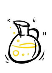 canola design element and icon in linear style - rapeseed oil - healthy vegan food