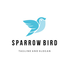 Fototapeta na wymiar Sparrow bird Logo Design Inspiration custom logo design vector