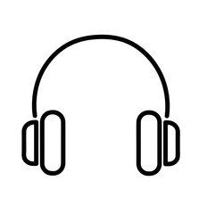 Headphone icon on white background. 