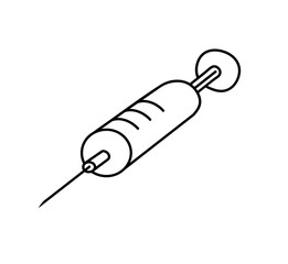 Syringe icon. Syringe, injection icon vector isolated on white. Symbol, logo illustration. 