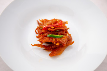 Grilled Dried Pollack with Spicy and Garlic Sauce