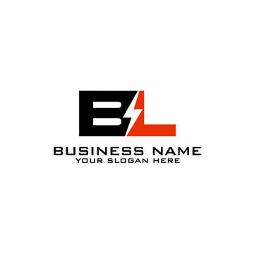BL Initial logo concept with electric template vector
