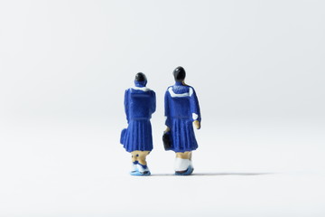 女子高生の後ろ姿