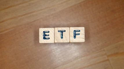 Wooden Text Block of ETF