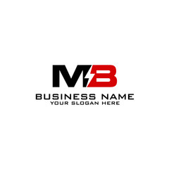 MB Initial logo concept with electric template vector