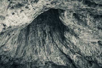 cave hole rock formation bottom view