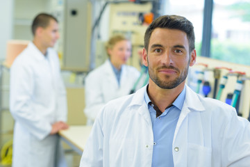 male chemist scientific reseacher in laboratory