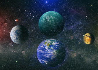 Purple nebula in outer space. Elements of this image furnished by NASA.