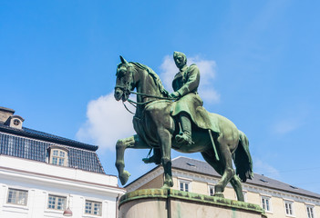 Fototapeta na wymiar King Christian X Equestrian Statue, Copenhagen, Denmark