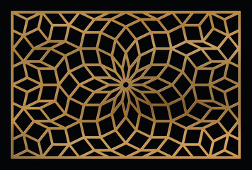 Decorative panel. Template for laser cutting. Vector ornament design.