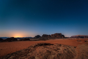 Fototapeta na wymiar night sky at the desert