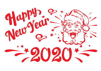 Happy new year 2020. Christmas card for your design. Template-holiday cards for decoration of new year holidays