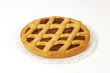 Chocolate tart, still life