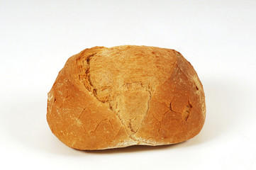 Bread isolated on white background: Bun, still life