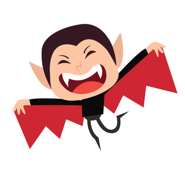 Cute little vampire kid vector cartoon character. Kid in halloween costume.  Stock Vector | Adobe Stock