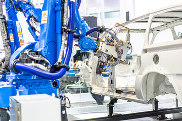 Fototapeta premium robot arm in factory