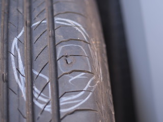 closeup of tire