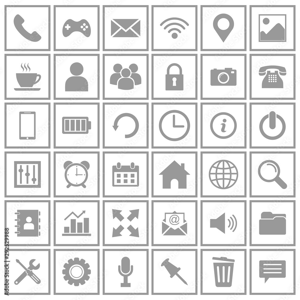 Wall mural web icon set vector design symbol