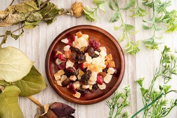 山盛りのドライフルーツ