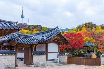  Namsangol Hanok Village in Autumn Seoul Souht Korea