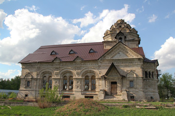 Old Russian church in the central part of Russia in the Lipetsk region in the village of Berezovka.