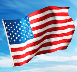 Fototapeta premium american flag isolated on white background